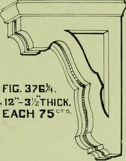 An illustration from Millwork catalogue : makers of the original patent dowelled doors, sash, blinds, fine interior finish, store and office fixtures, bank counters, dealers in lumber, etc, 1904, leaf 214