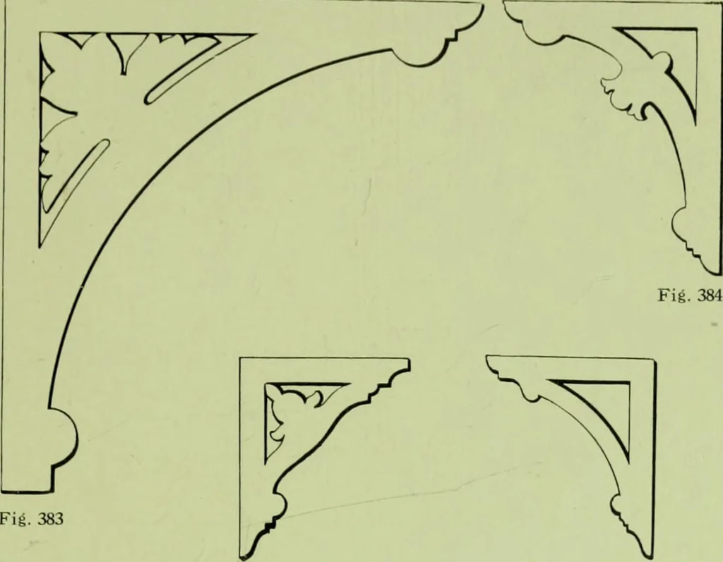 An illustration from Millwork catalogue : makers of the original patent dowelled doors, sash, blinds, fine interior finish, store and office fixtures, bank counters, dealers in lumber, etc, 1904, leaf 216