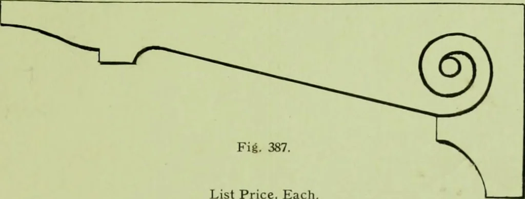 An illustration from Millwork catalogue : makers of the original patent dowelled doors, sash, blinds, fine interior finish, store and office fixtures, bank counters, dealers in lumber, etc, 1904, leaf 216