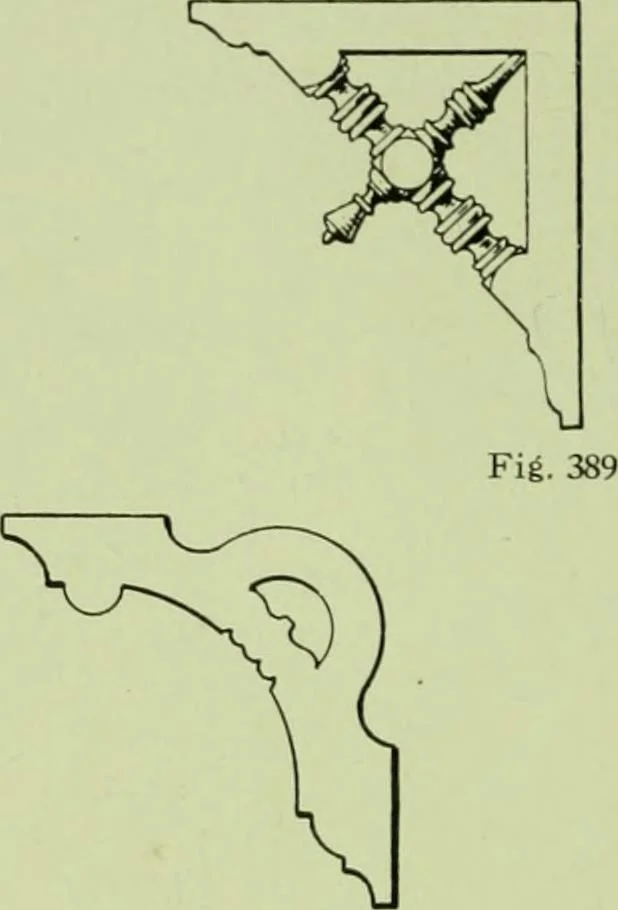 An illustration from Millwork catalogue : makers of the original patent dowelled doors, sash, blinds, fine interior finish, store and office fixtures, bank counters, dealers in lumber, etc, 1904, leaf 217