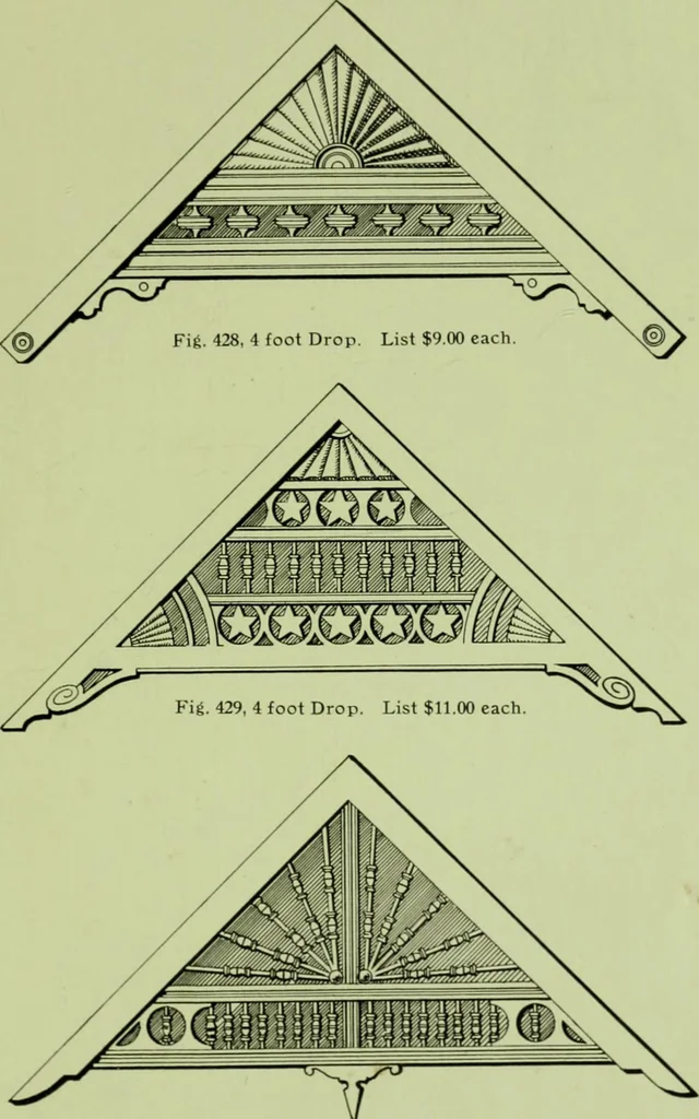 An illustration from Millwork catalogue : makers of the original patent dowelled doors, sash, blinds, fine interior finish, store and office fixtures, bank counters, dealers in lumber, etc, 1904, leaf 224