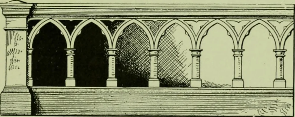 An illustration from Millwork catalogue : makers of the original patent dowelled doors, sash, blinds, fine interior finish, store and office fixtures, bank counters, dealers in lumber, etc, 1904, leaf 232