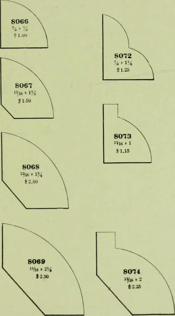 An illustration from Millwork catalogue : makers of the original patent dowelled doors, sash, blinds, fine interior finish, store and office fixtures, bank counters, dealers in lumber, etc, 1904, leaf 242