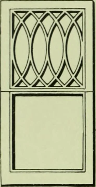 An illustration from Millwork catalogue : makers of the original patent dowelled doors, sash, blinds, fine interior finish, store and office fixtures, bank counters, dealers in lumber, etc, 1904, leaf 37