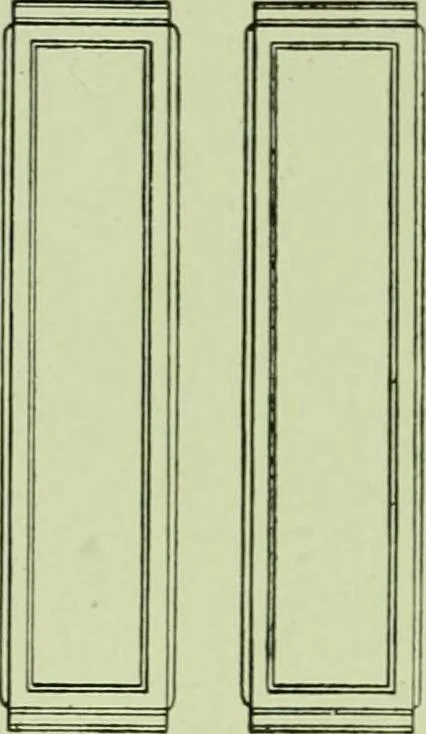 An illustration from Millwork catalogue : makers of the original patent dowelled doors, sash, blinds, fine interior finish, store and office fixtures, bank counters, dealers in lumber, etc, 1904, leaf 83