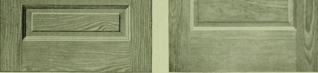 An illustration from Millwork catalogue : makers of the original patent dowelled doors, sash, blinds, fine interior finish, store and office fixtures, bank counters, dealers in lumber, etc, 1904, leaf 98
