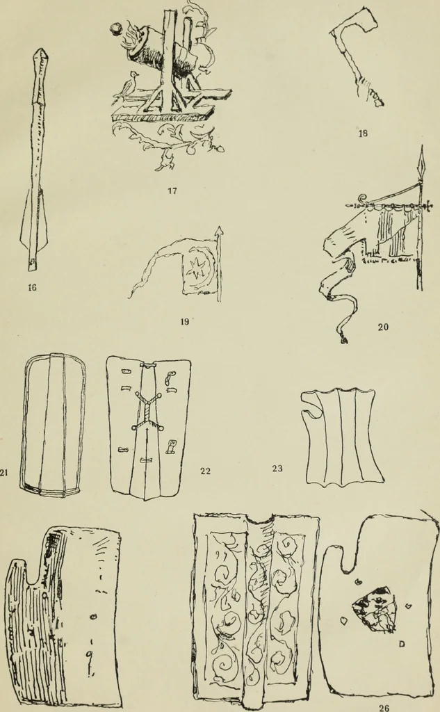 An illustration from MinÄ«atiÍ¡ury KenigsbergskoÄ­ liÍ¡etopisi : arkheologicheskÄ«Ä­ ÄtiÍ¡ud : s prilozhenÄ«em trekh fototipicheskikh tablitÍ¡s, 1905, leaf 62