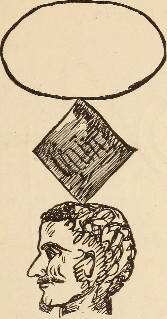 An illustration from Mind-reading and beyond, 1885, leaf 98