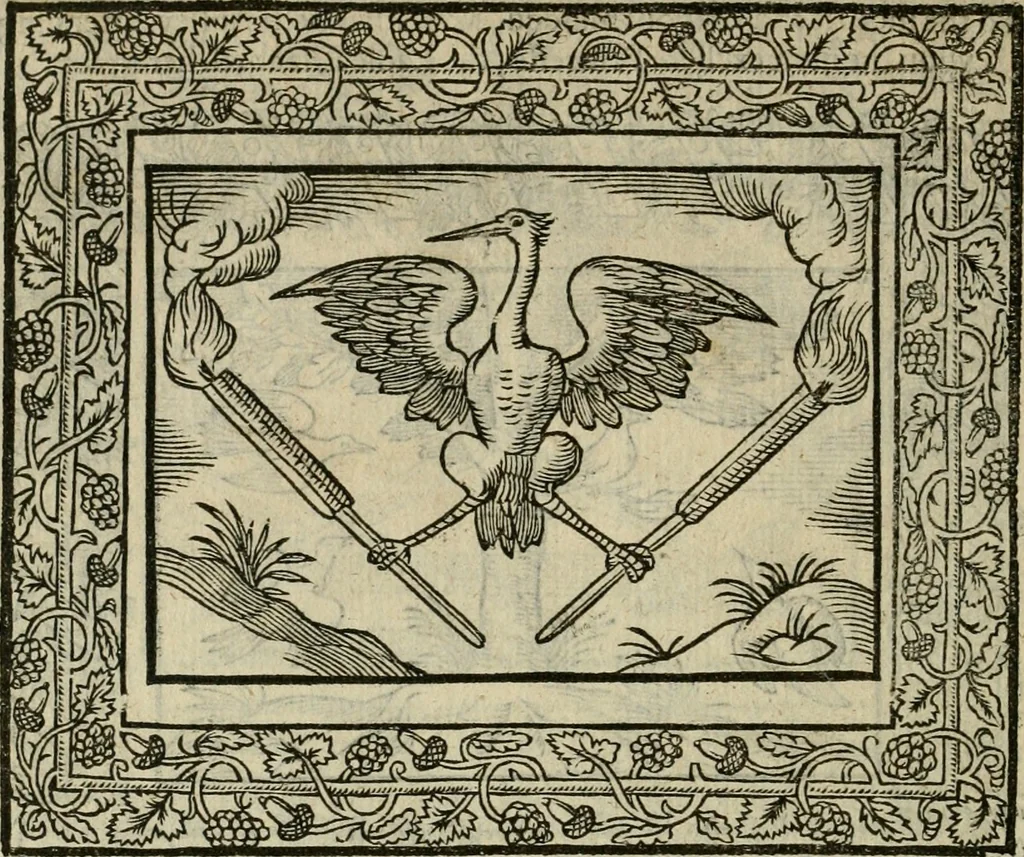 An illustration from Minerua Britanna, or, A garden of heroical deuises, furnished, and adorned with emblemes and impresa's of sundry natures : newly devised, moralized, and published, 1612, leaf 135