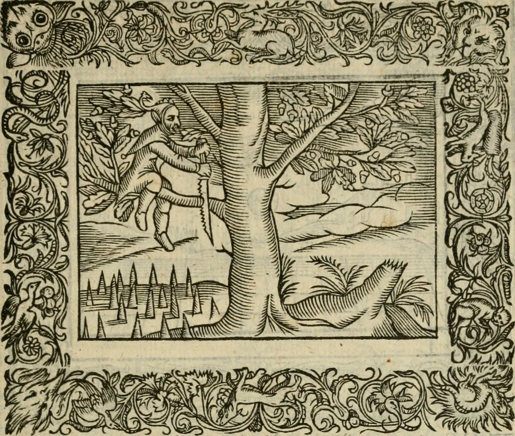 An illustration from Minerua Britanna, or, A garden of heroical deuises, furnished, and adorned with emblemes and impresa's of sundry natures : newly devised, moralized, and published, 1612, leaf 136