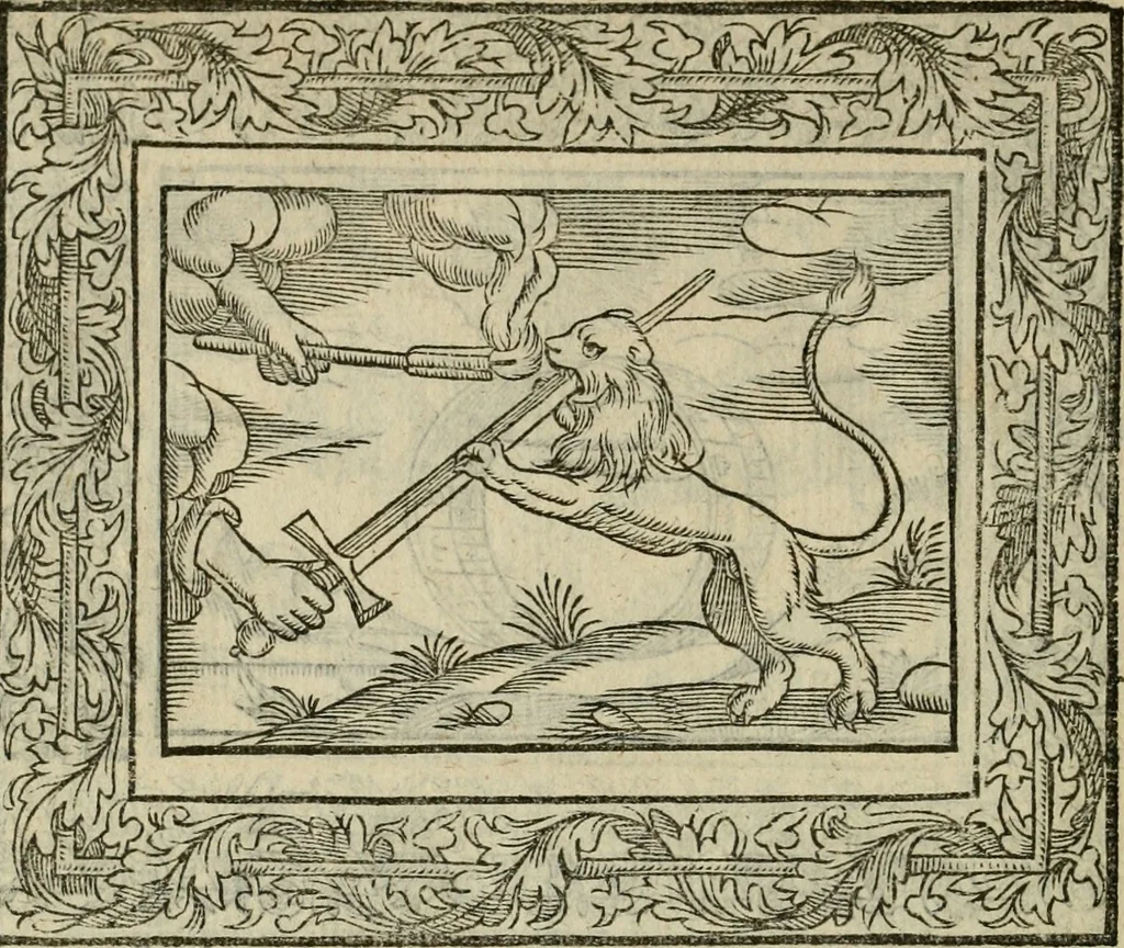 An illustration from Minerua Britanna, or, A garden of heroical deuises, furnished, and adorned with emblemes and impresa's of sundry natures : newly devised, moralized, and published, 1612, leaf 147