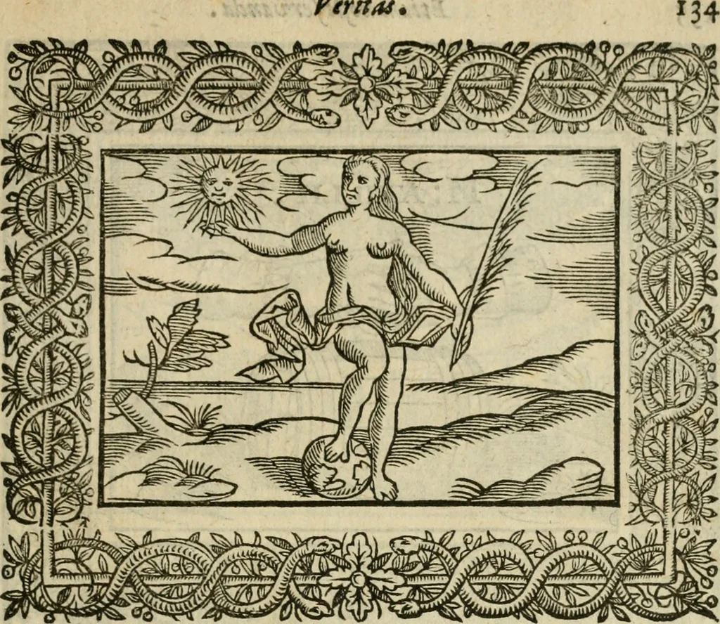 An illustration from Minerua Britanna, or, A garden of heroical deuises, furnished, and adorned with emblemes and impresa's of sundry natures : newly devised, moralized, and published, 1612, leaf 158