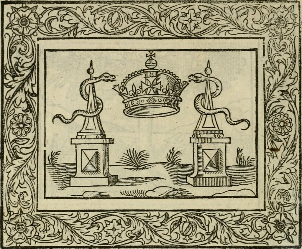 An illustration from Minerua Britanna, or, A garden of heroical deuises, furnished, and adorned with emblemes and impresa's of sundry natures : newly devised, moralized, and published, 1612, leaf 161