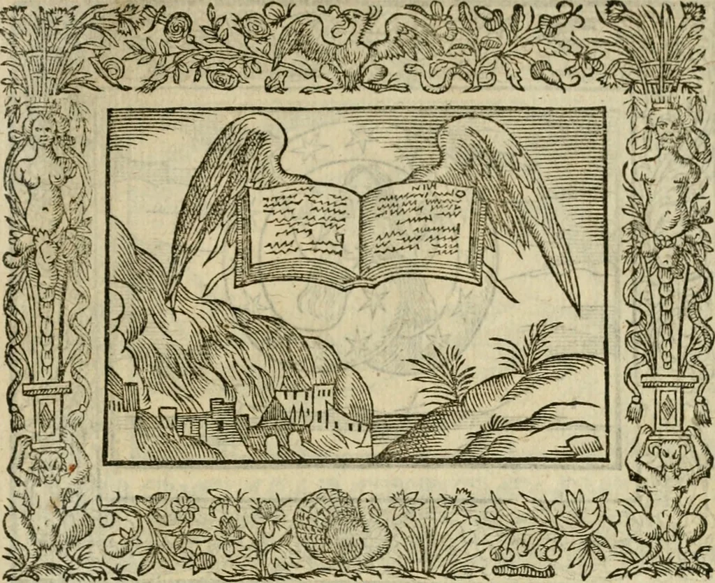 An illustration from Minerua Britanna, or, A garden of heroical deuises, furnished, and adorned with emblemes and impresa's of sundry natures : newly devised, moralized, and published, 1612, leaf 164