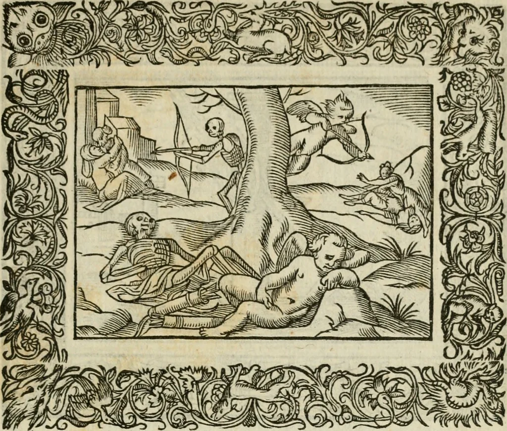An illustration from Minerua Britanna, or, A garden of heroical deuises, furnished, and adorned with emblemes and impresa's of sundry natures : newly devised, moralized, and published, 1612, leaf 196