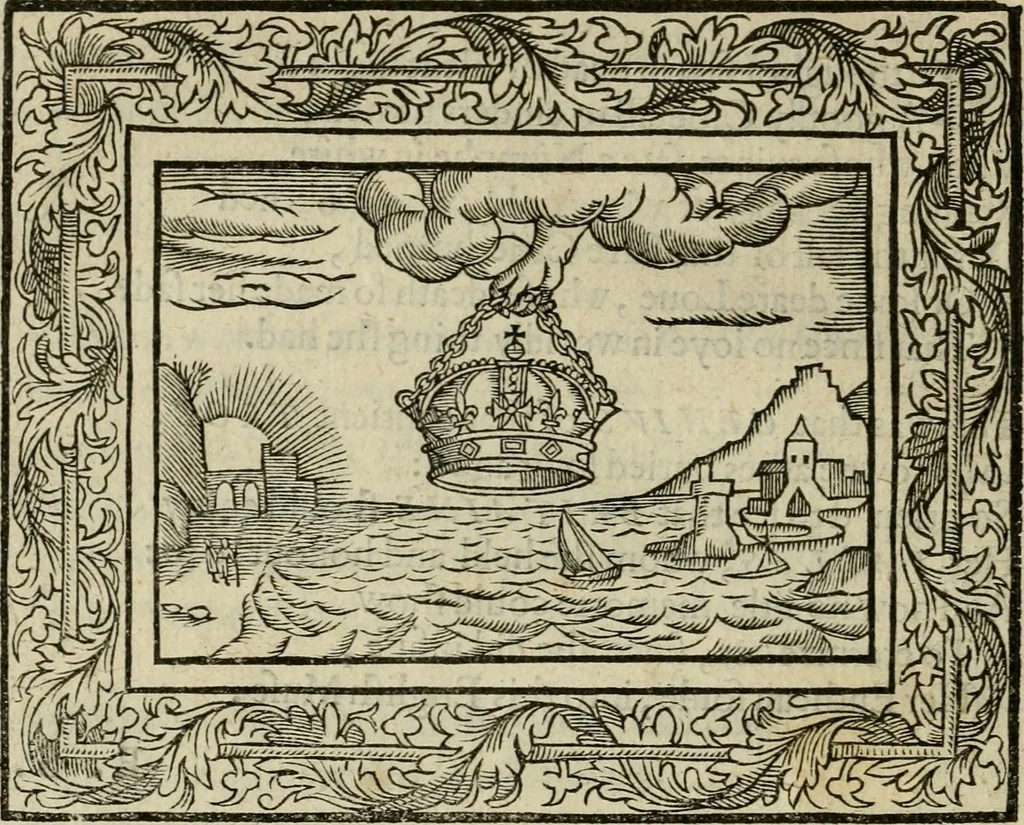 An illustration from Minerua Britanna, or, A garden of heroical deuises, furnished, and adorned with emblemes and impresa's of sundry natures : newly devised, moralized, and published, 1612, leaf 21