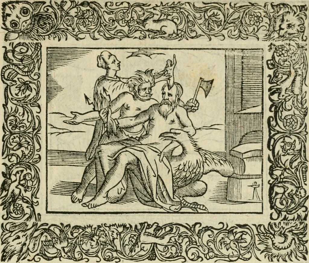 An illustration from Minerua Britanna, or, A garden of heroical deuises, furnished, and adorned with emblemes and impresa's of sundry natures : newly devised, moralized, and published, 1612, leaf 212