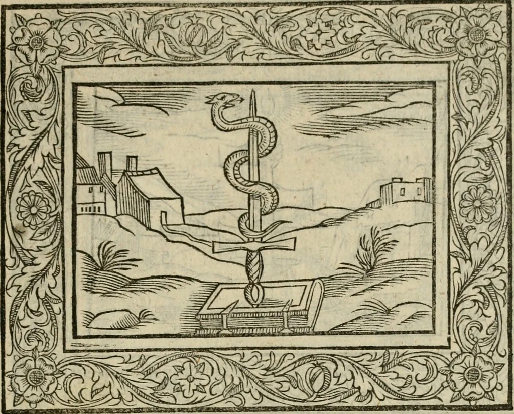 An illustration from Minerua Britanna, or, A garden of heroical deuises, furnished, and adorned with emblemes and impresa's of sundry natures : newly devised, moralized, and published, 1612, leaf 22