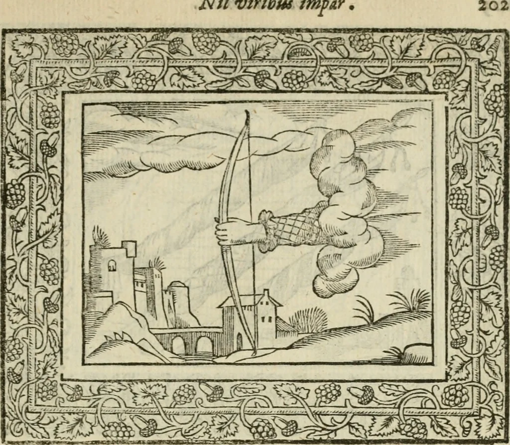 An illustration from Minerua Britanna, or, A garden of heroical deuises, furnished, and adorned with emblemes and impresa's of sundry natures : newly devised, moralized, and published, 1612, leaf 226