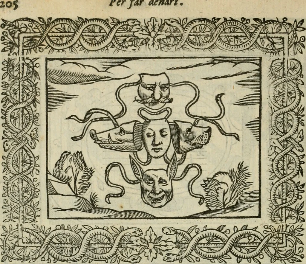 An illustration from Minerua Britanna, or, A garden of heroical deuises, furnished, and adorned with emblemes and impresa's of sundry natures : newly devised, moralized, and published, 1612, leaf 229