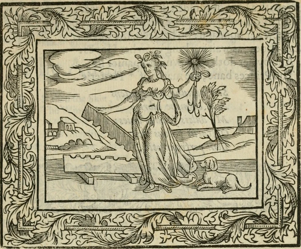 An illustration from Minerua Britanna, or, A garden of heroical deuises, furnished, and adorned with emblemes and impresa's of sundry natures : newly devised, moralized, and published, 1612, leaf 230