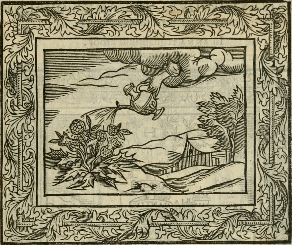 An illustration from Minerua Britanna, or, A garden of heroical deuises, furnished, and adorned with emblemes and impresa's of sundry natures : newly devised, moralized, and published, 1612, leaf 32