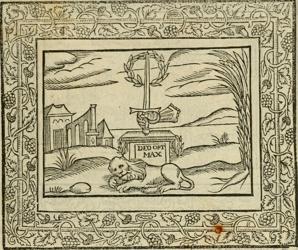 An illustration from Minerua Britanna, or, A garden of heroical deuises, furnished, and adorned with emblemes and impresa's of sundry natures : newly devised, moralized, and published, 1612, leaf 40