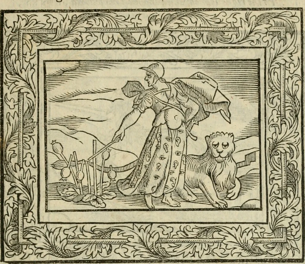 An illustration from Minerua Britanna, or, A garden of heroical deuises, furnished, and adorned with emblemes and impresa's of sundry natures : newly devised, moralized, and published, 1612, leaf 42