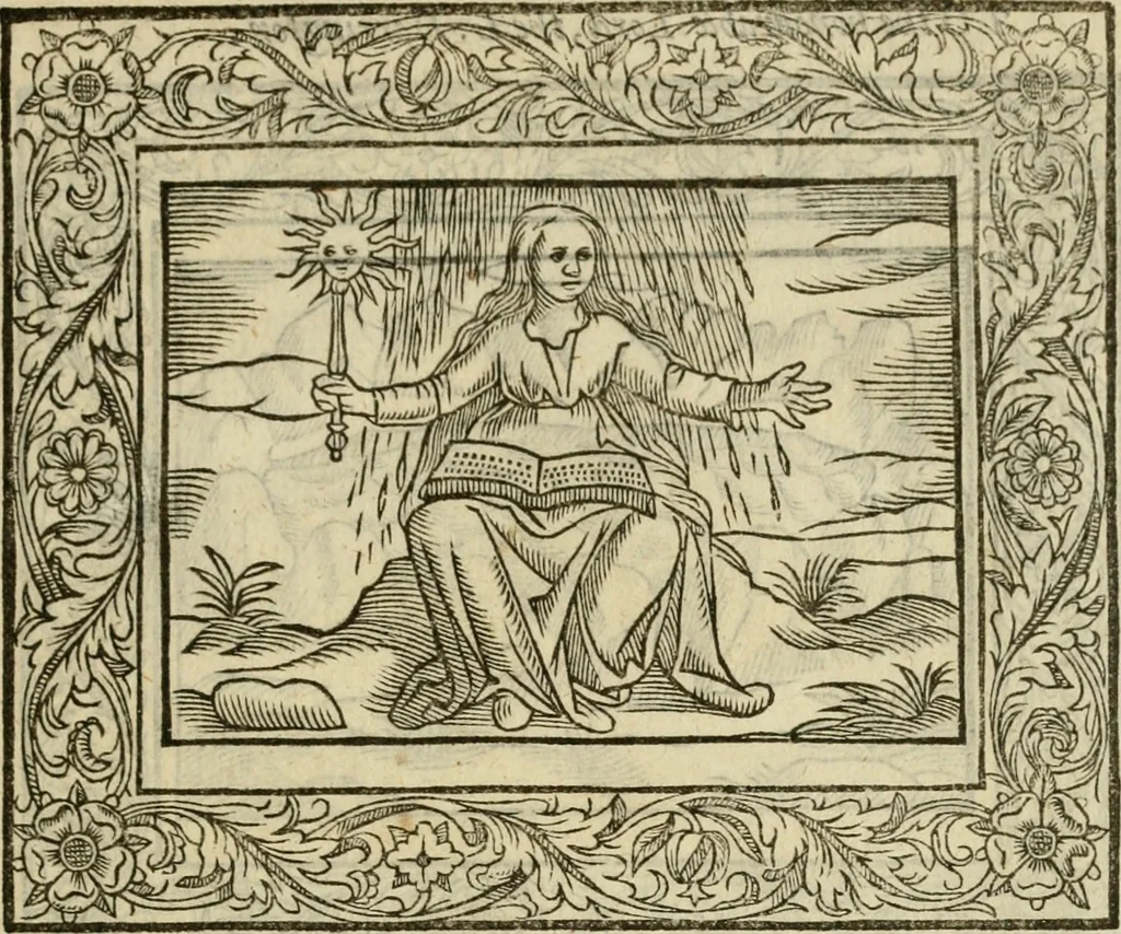 An illustration from Minerua Britanna, or, A garden of heroical deuises, furnished, and adorned with emblemes and impresa's of sundry natures : newly devised, moralized, and published, 1612, leaf 46