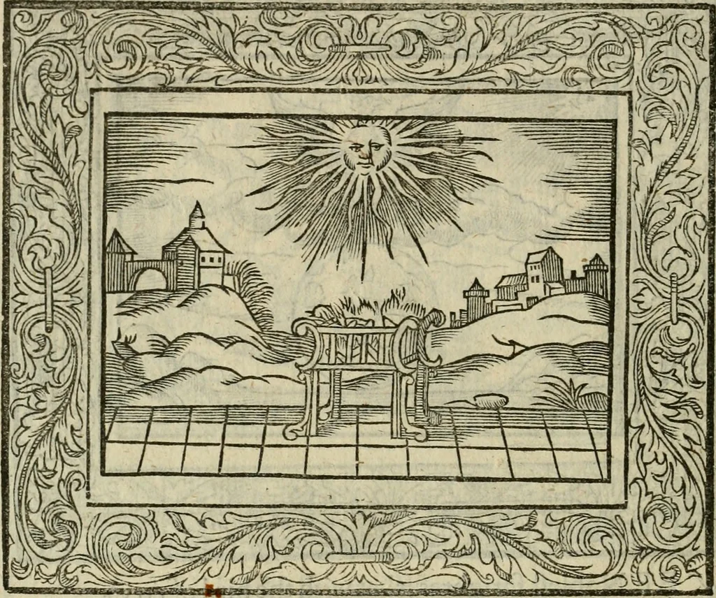 An illustration from Minerua Britanna, or, A garden of heroical deuises, furnished, and adorned with emblemes and impresa's of sundry natures : newly devised, moralized, and published, 1612, leaf 49