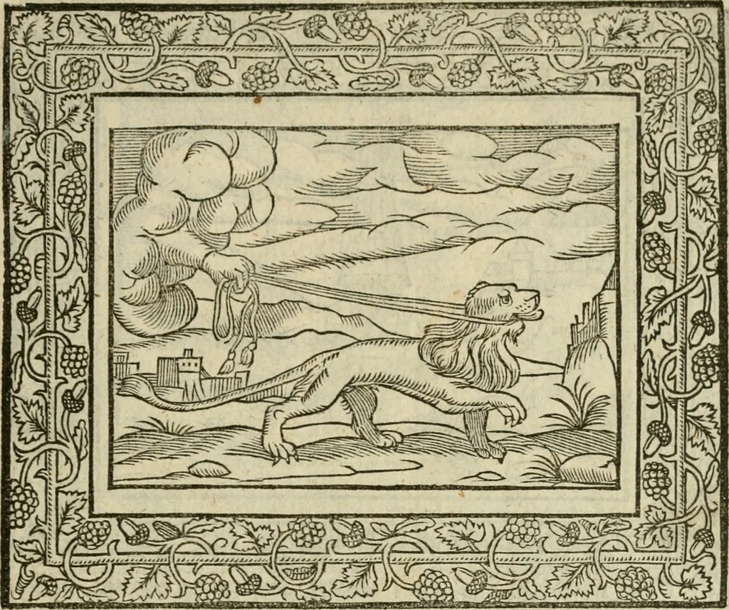 An illustration from Minerua Britanna, or, A garden of heroical deuises, furnished, and adorned with emblemes and impresa's of sundry natures : newly devised, moralized, and published, 1612, leaf 52
