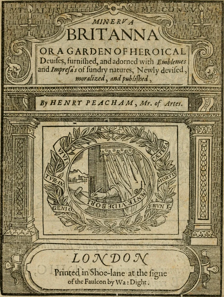 An illustration from Minerua Britanna, or, A garden of heroical deuises, furnished, and adorned with emblemes and impresa's of sundry natures : newly devised, moralized, and published, 1612, leaf 6