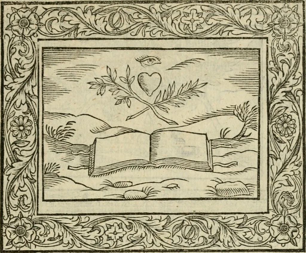 An illustration from Minerua Britanna, or, A garden of heroical deuises, furnished, and adorned with emblemes and impresa's of sundry natures : newly devised, moralized, and published, 1612, leaf 60