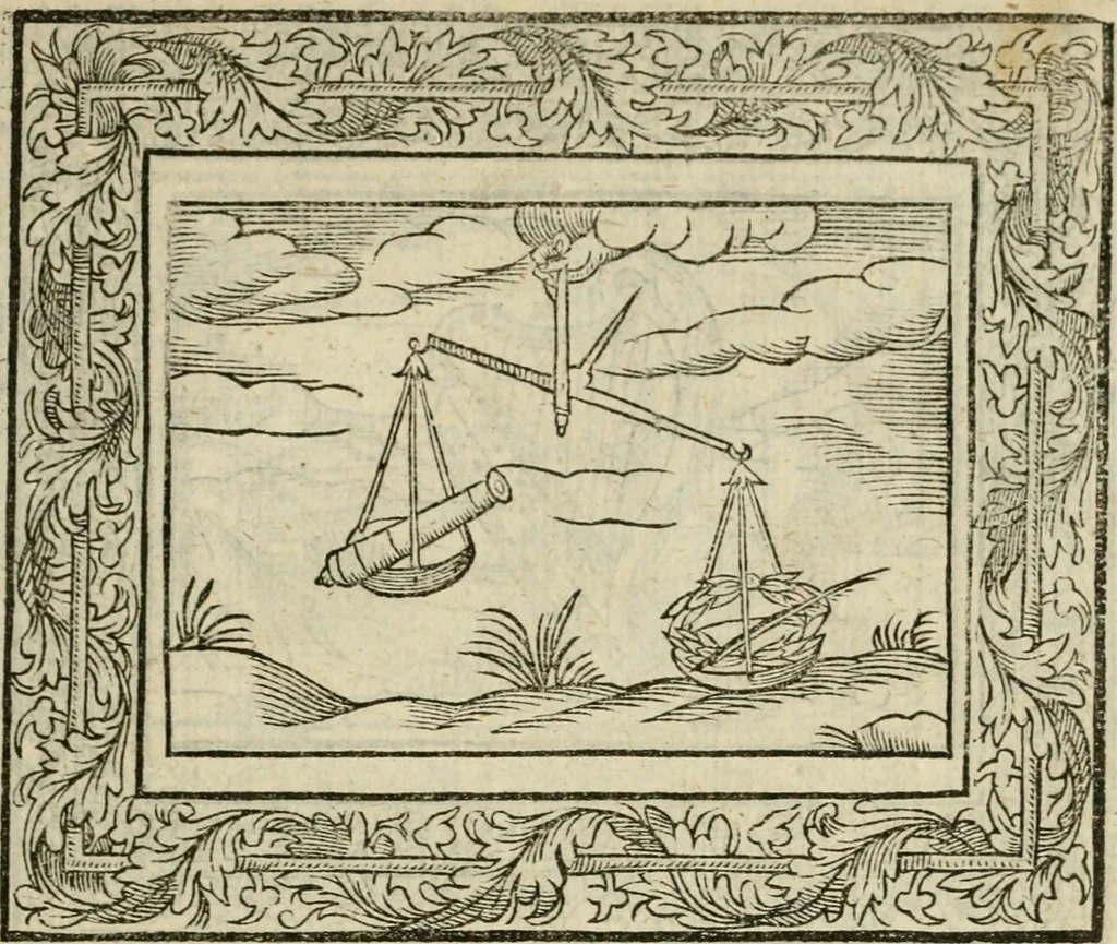An illustration from Minerua Britanna, or, A garden of heroical deuises, furnished, and adorned with emblemes and impresa's of sundry natures : newly devised, moralized, and published, 1612, leaf 64