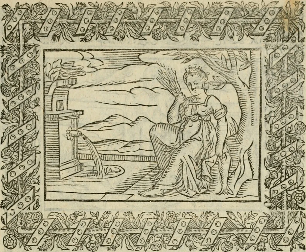 An illustration from Minerua Britanna, or, A garden of heroical deuises, furnished, and adorned with emblemes and impresa's of sundry natures : newly devised, moralized, and published, 1612, leaf 66