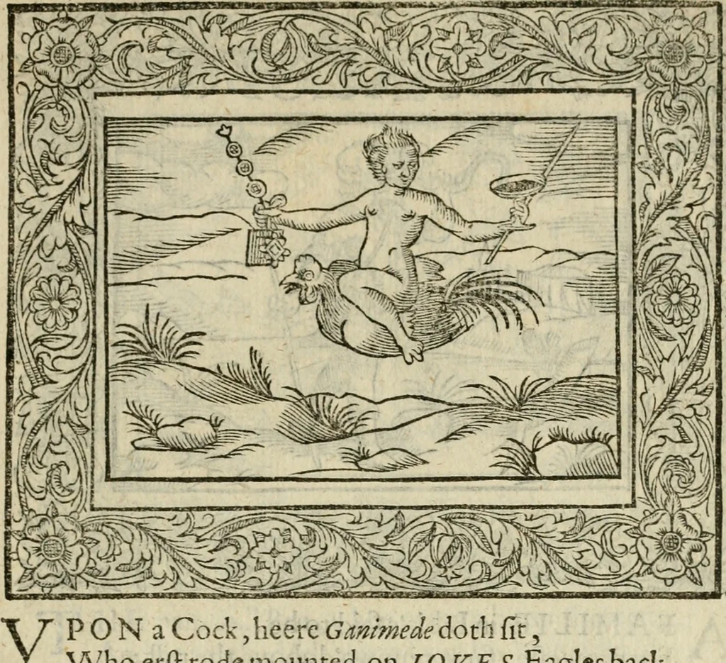 An illustration from Minerua Britanna, or, A garden of heroical deuises, furnished, and adorned with emblemes and impresa's of sundry natures : newly devised, moralized, and published, 1612, leaf 68