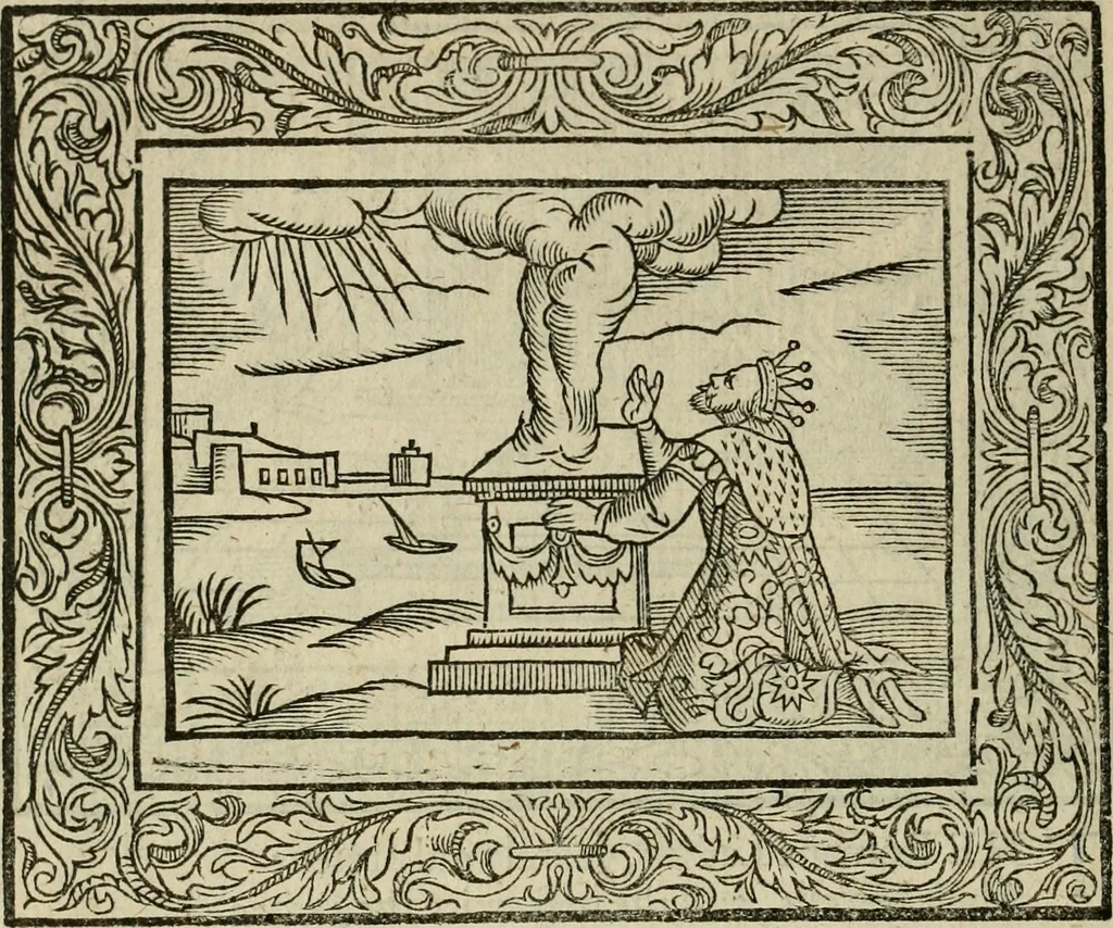 An illustration from Minerua Britanna, or, A garden of heroical deuises, furnished, and adorned with emblemes and impresa's of sundry natures : newly devised, moralized, and published, 1612, leaf 85
