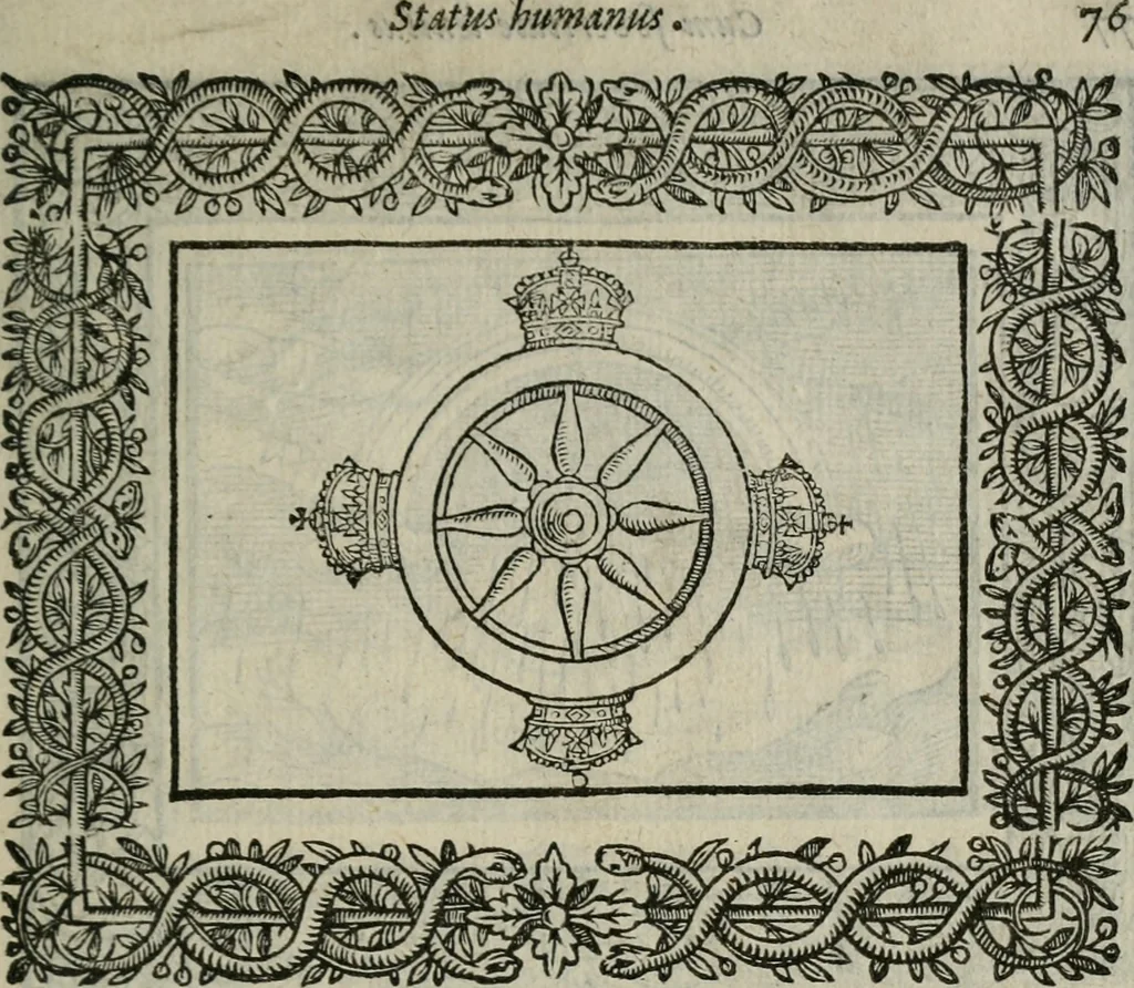 An illustration from Minerua Britanna, or, A garden of heroical deuises, furnished, and adorned with emblemes and impresa's of sundry natures,, 1612, leaf 102
