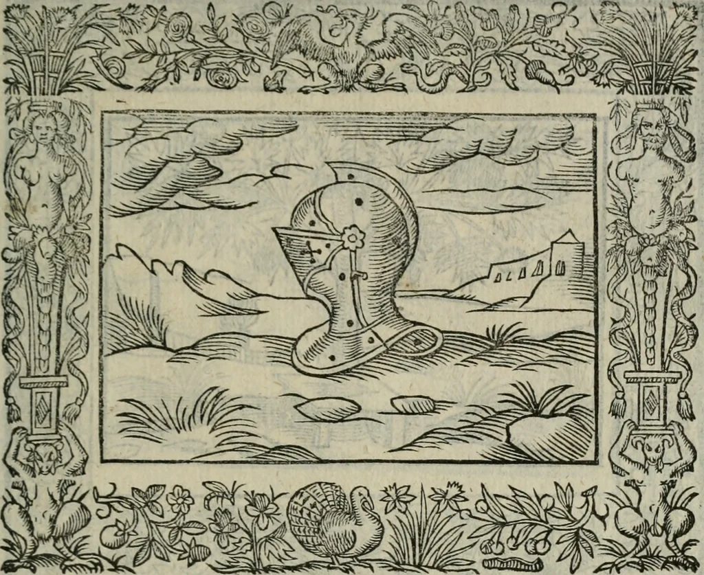 An illustration from Minerua Britanna, or, A garden of heroical deuises, furnished, and adorned with emblemes and impresa's of sundry natures,, 1612, leaf 104