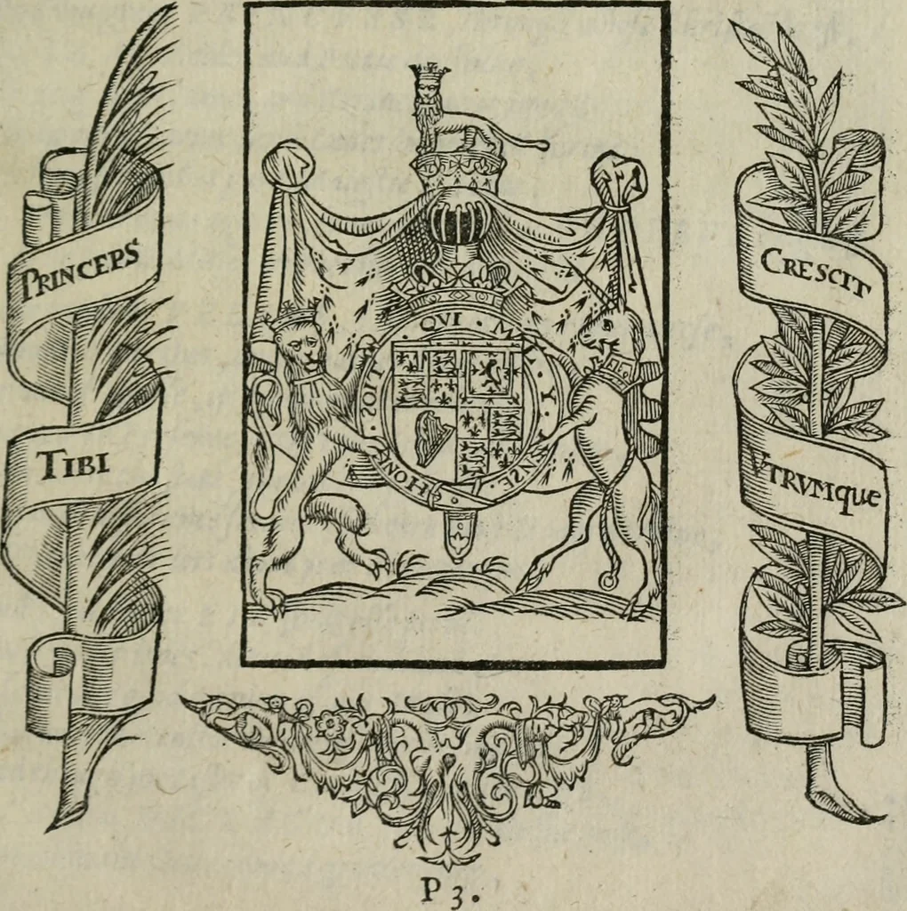 An illustration from Minerua Britanna, or, A garden of heroical deuises, furnished, and adorned with emblemes and impresa's of sundry natures,, 1612, leaf 128