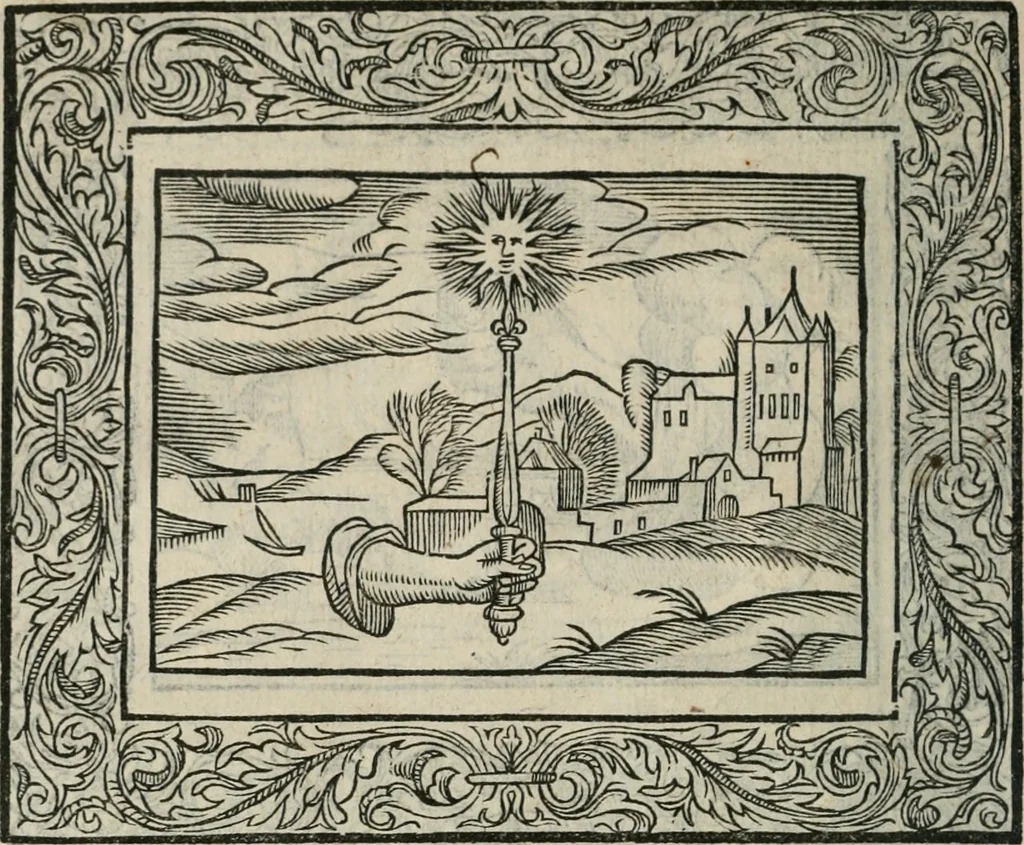 An illustration from Minerua Britanna, or, A garden of heroical deuises, furnished, and adorned with emblemes and impresa's of sundry natures,, 1612, leaf 135