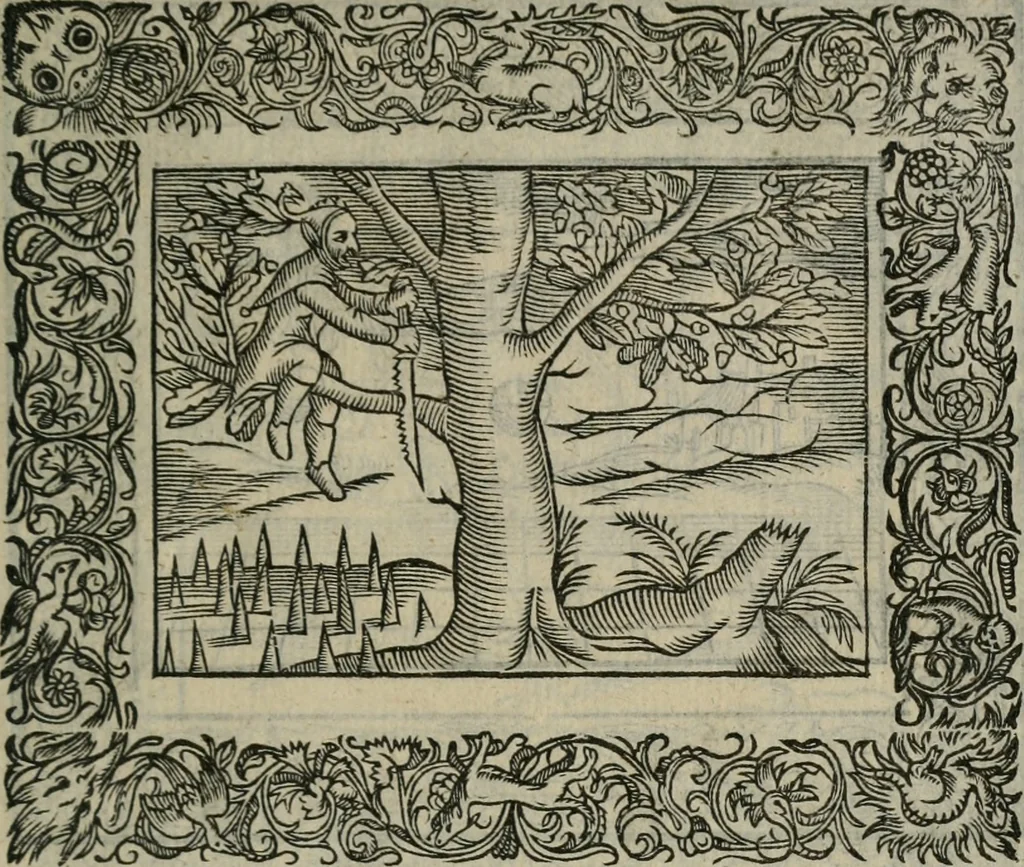 An illustration from Minerua Britanna, or, A garden of heroical deuises, furnished, and adorned with emblemes and impresa's of sundry natures,, 1612, leaf 142