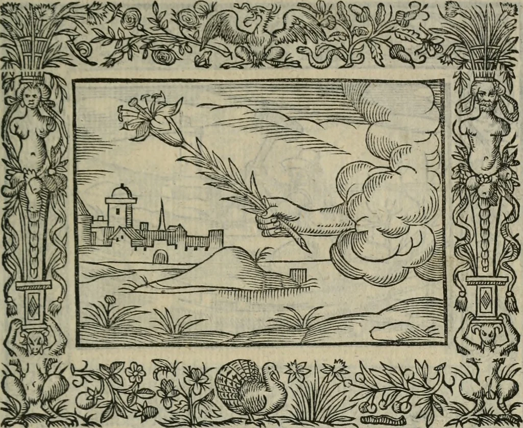An illustration from Minerua Britanna, or, A garden of heroical deuises, furnished, and adorned with emblemes and impresa's of sundry natures,, 1612, leaf 146