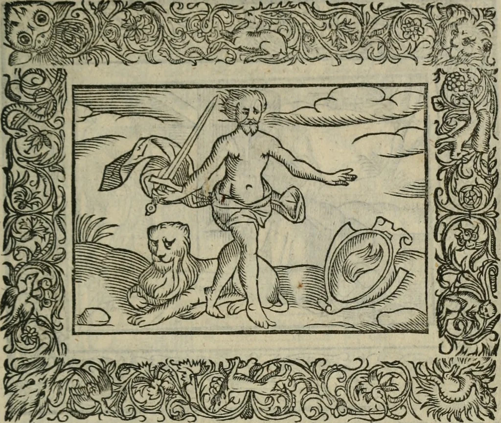 An illustration from Minerua Britanna, or, A garden of heroical deuises, furnished, and adorned with emblemes and impresa's of sundry natures,, 1612, leaf 158