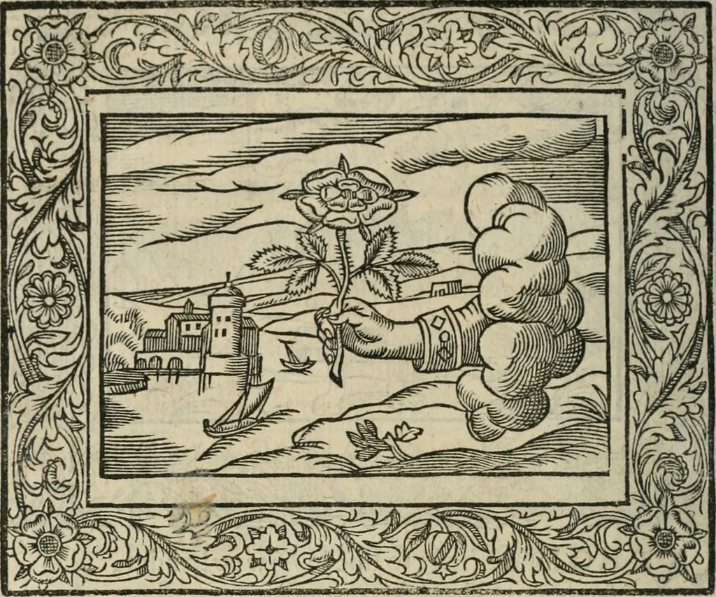 An illustration from Minerua Britanna, or, A garden of heroical deuises, furnished, and adorned with emblemes and impresa's of sundry natures,, 1612, leaf 163