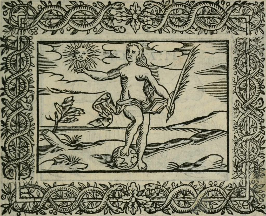 An illustration from Minerua Britanna, or, A garden of heroical deuises, furnished, and adorned with emblemes and impresa's of sundry natures,, 1612, leaf 164