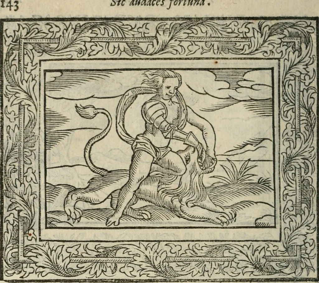 An illustration from Minerua Britanna, or, A garden of heroical deuises, furnished, and adorned with emblemes and impresa's of sundry natures,, 1612, leaf 173