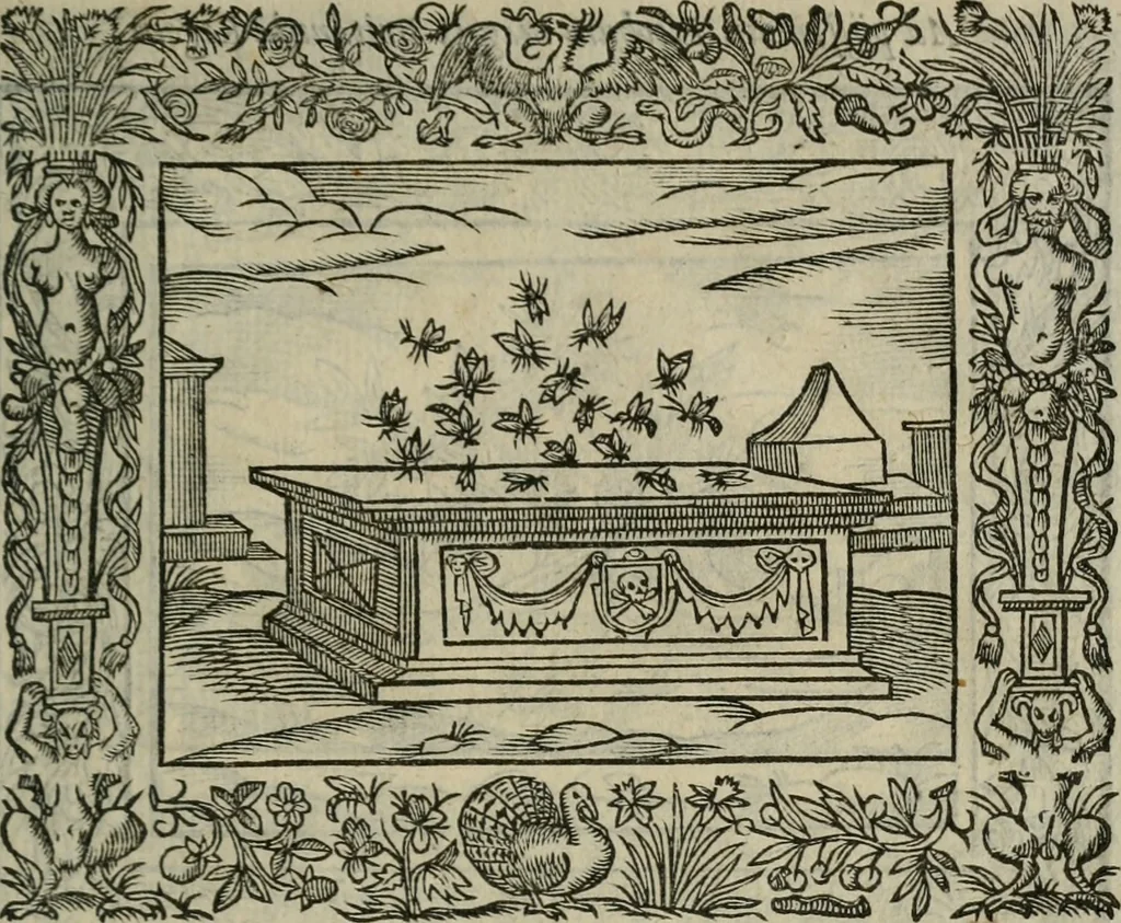 An illustration from Minerua Britanna, or, A garden of heroical deuises, furnished, and adorned with emblemes and impresa's of sundry natures,, 1612, leaf 174