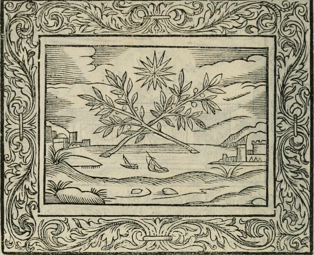 An illustration from Minerua Britanna, or, A garden of heroical deuises, furnished, and adorned with emblemes and impresa's of sundry natures,, 1612, leaf 175