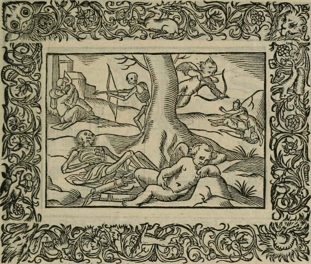 An illustration from Minerua Britanna, or, A garden of heroical deuises, furnished, and adorned with emblemes and impresa's of sundry natures,, 1612, leaf 202